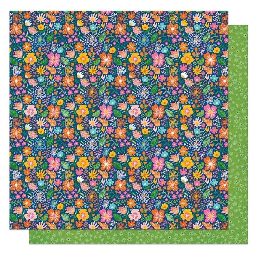 Oh What A Beautiful Day Collection Always Blooming 12 x 12 Double-Sided Scrapbook Paper by Photo Play Paper