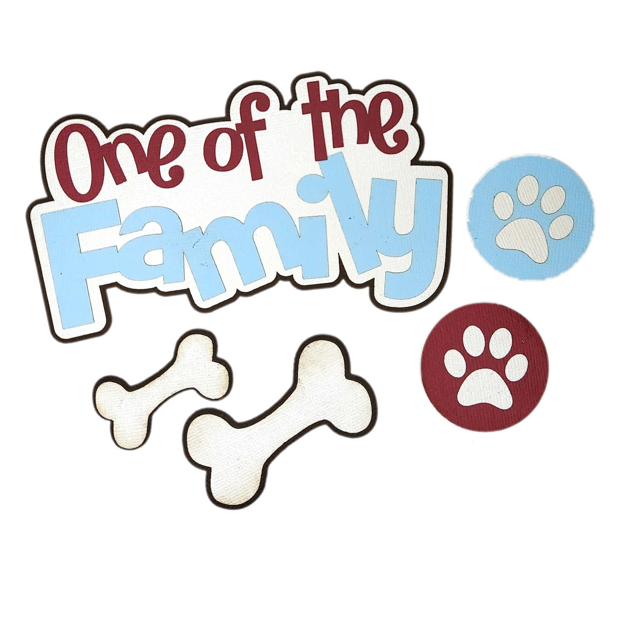 One of the Family Title & Accessories 5-Piece Laser Cut Scrapbook Embellishments by SSC Laser Designs