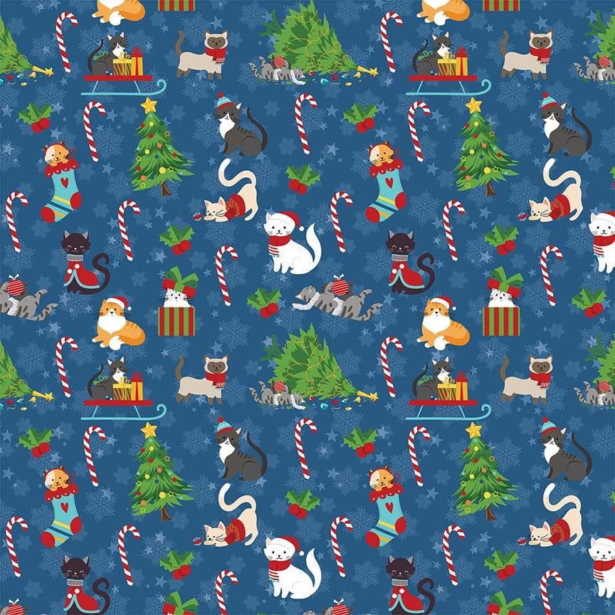 Santa Paws Cat Collection Christmas Antics 12 x 12 Double-Sided Scrapbook Paper by Photo Play Paper - Scrapbook Supply Companies