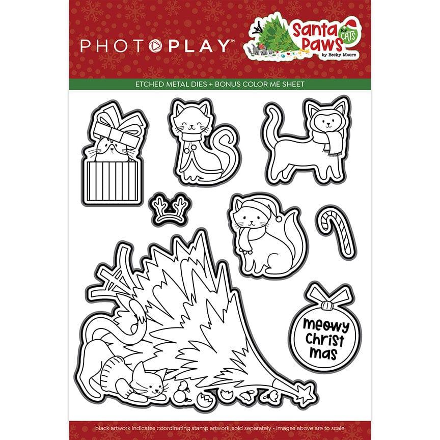 Santa Paws Cat Collection Etched Metal Dies by Photo Play Paper - Scrapbook Supply Companies