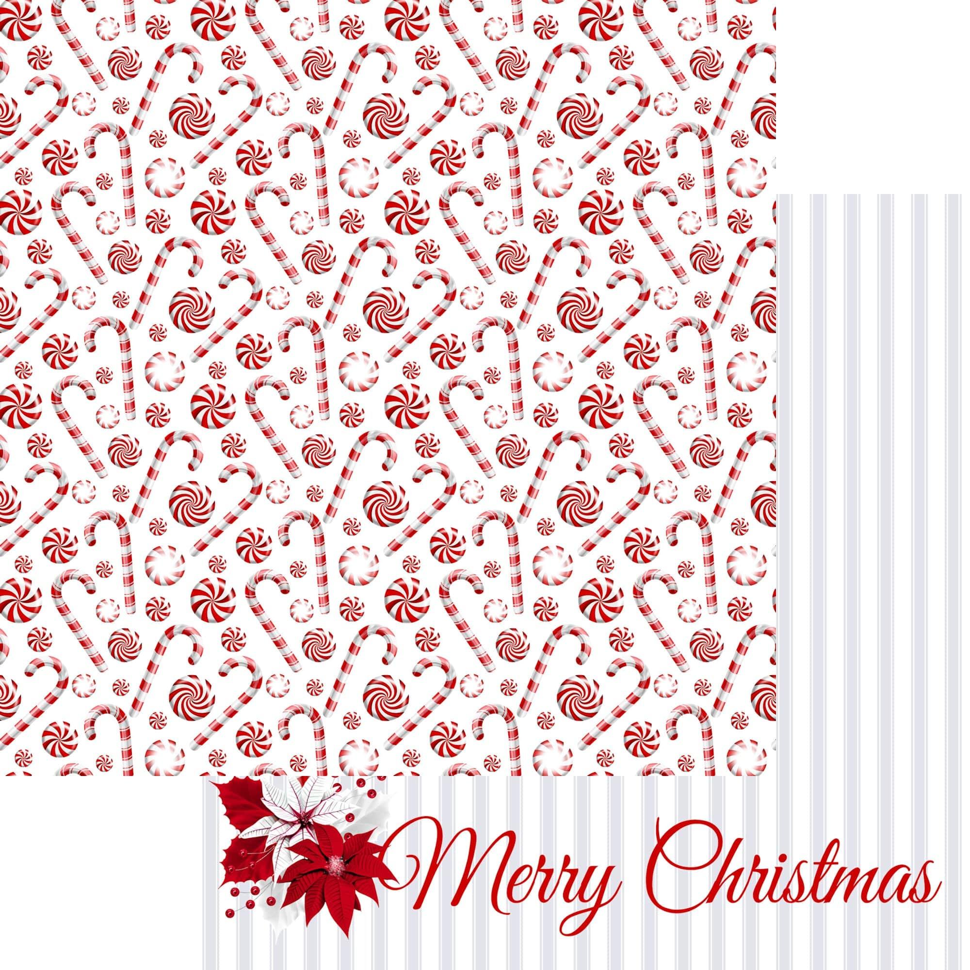 Peppermint Christmas Collection 12 x 12 Scrapbook Paper & Embellishment Kit by SSC Designs - Scrapbook Supply Companies