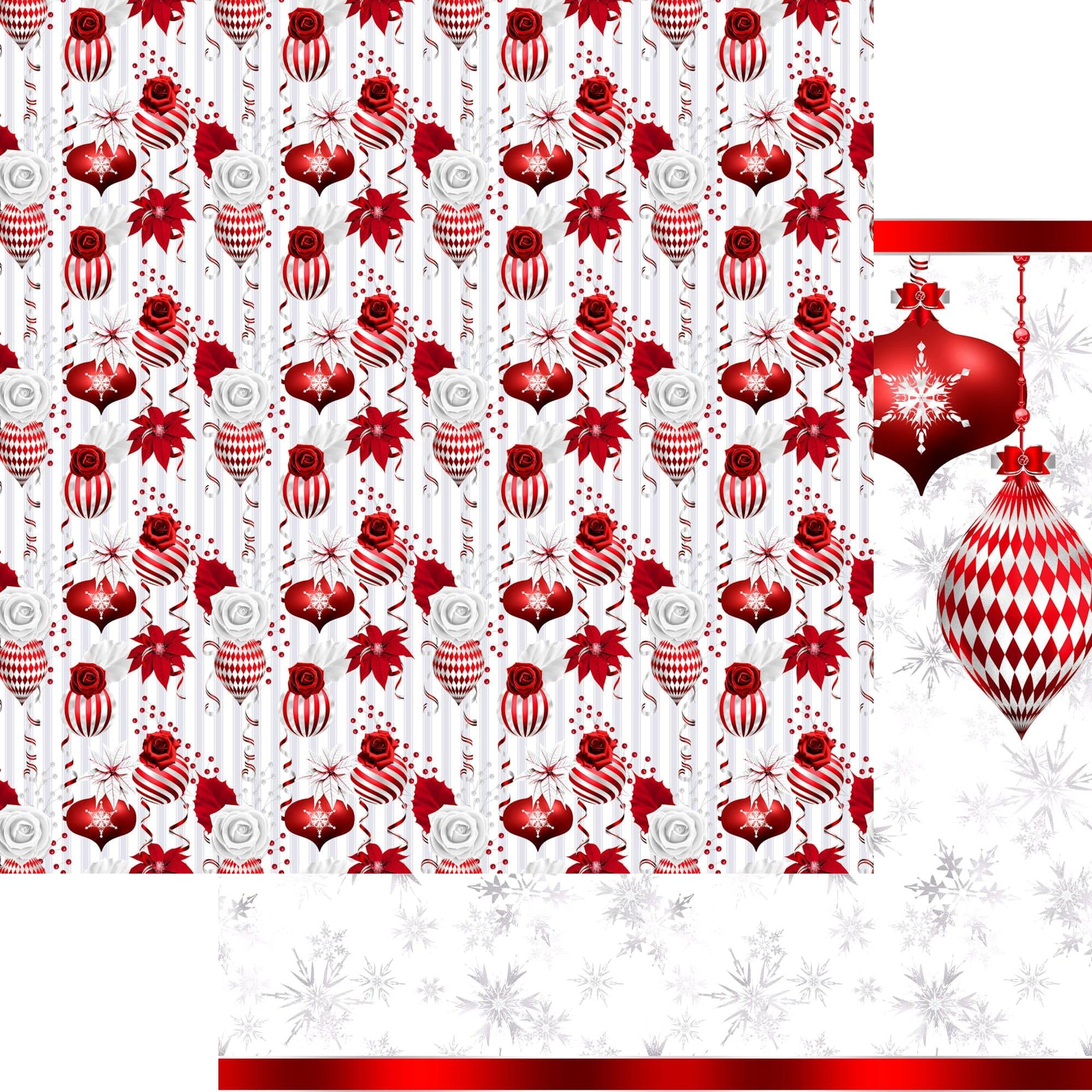 SSC Designs | Peppermint Christmas Merry Christmas Scrapbook Paper