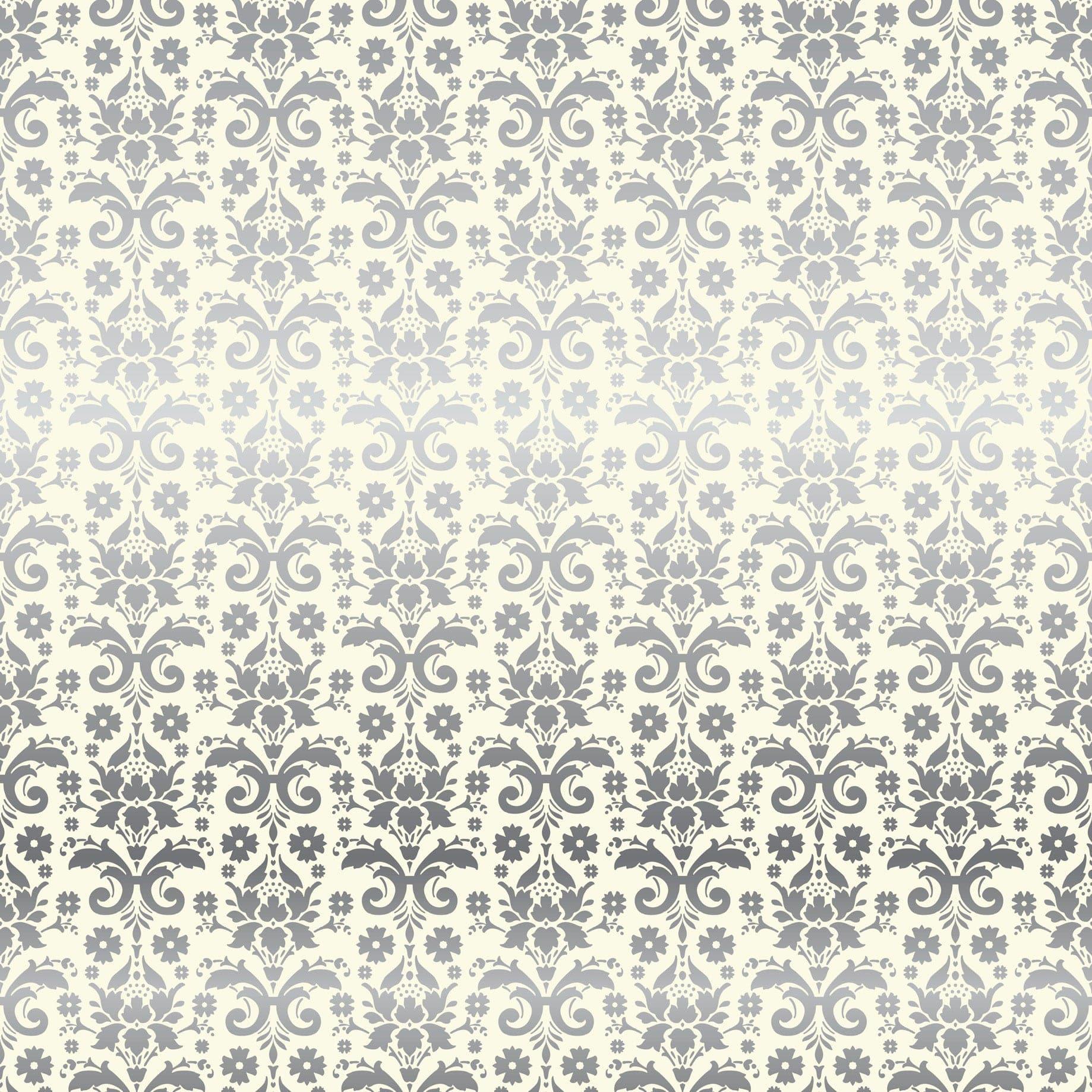 Petticoats & Pinstripes Collection Damask Foil 12 x 12 Scrapbook Paper by Echo Park Paper - Scrapbook Supply Companies
