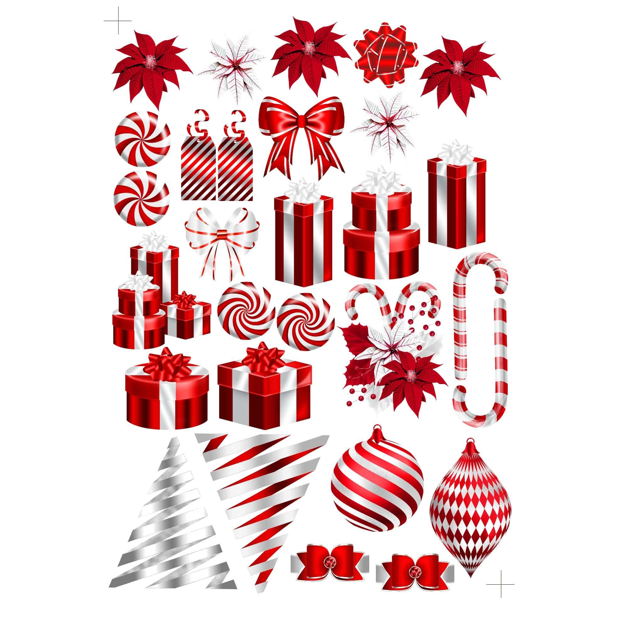 Peppermint Christmas Collection 12 x 12 Scrapbook Paper & Embellishment Kit by SSC Designs - Scrapbook Supply Companies