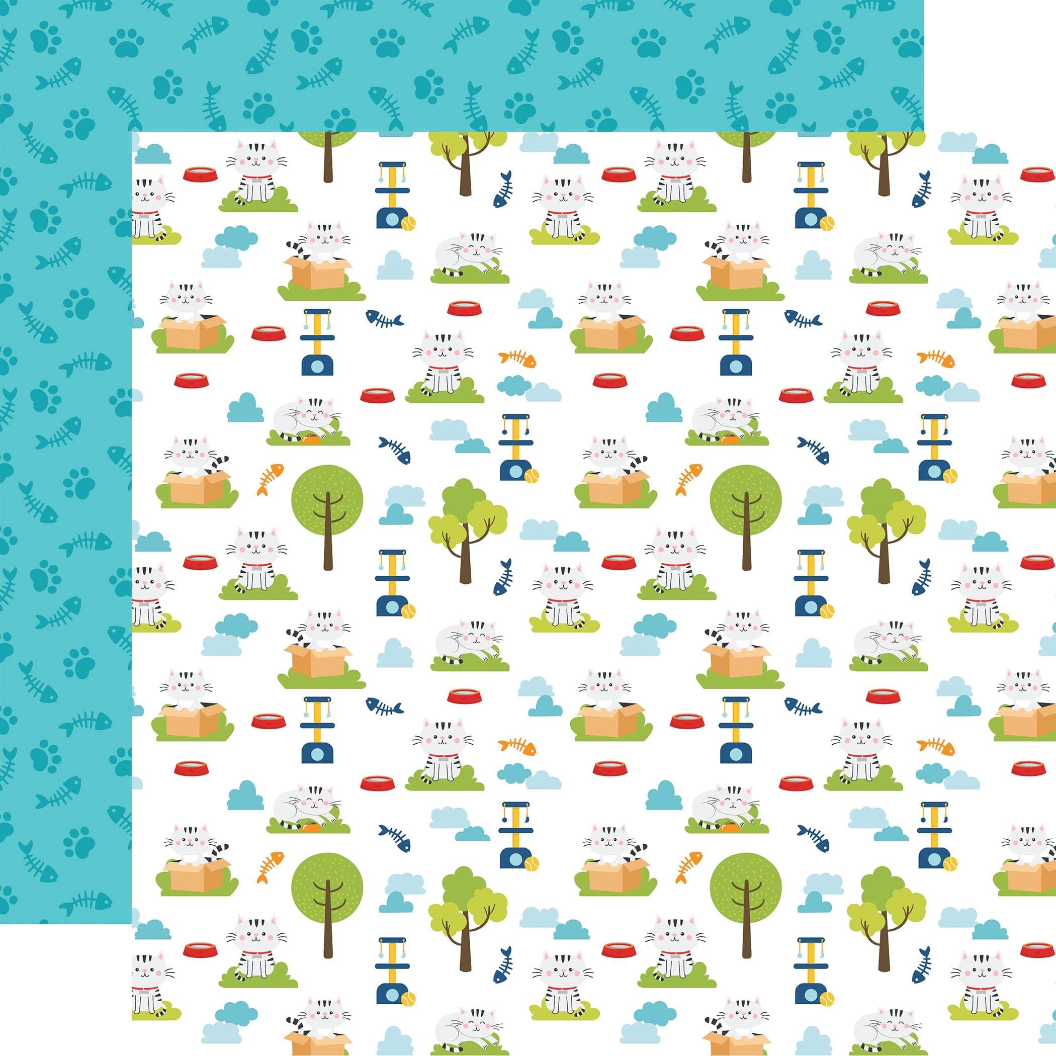  Pets Collection Cats Rule 12 x 12 Double-Sided Scrapbook Paper by Echo Park Paper 