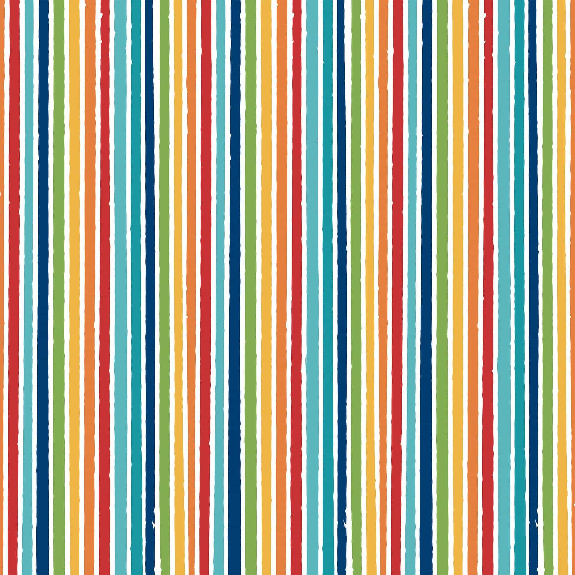 Pets Collection Bright Stripes 12 x 12 Double-Sided Scrapbook Paper by Echo Park Paper - Scrapbook Supply Companies