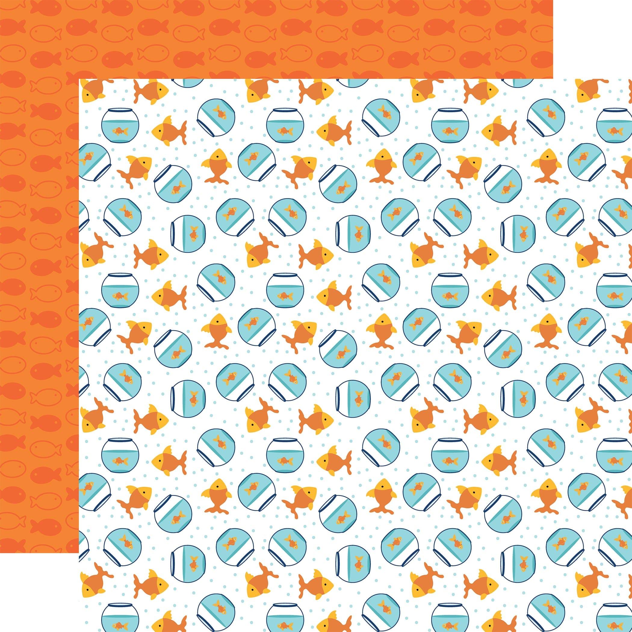 Pets Collection Fish Friends 12 x 12 Double-Sided Scrapbook Paper by Echo Park Paper