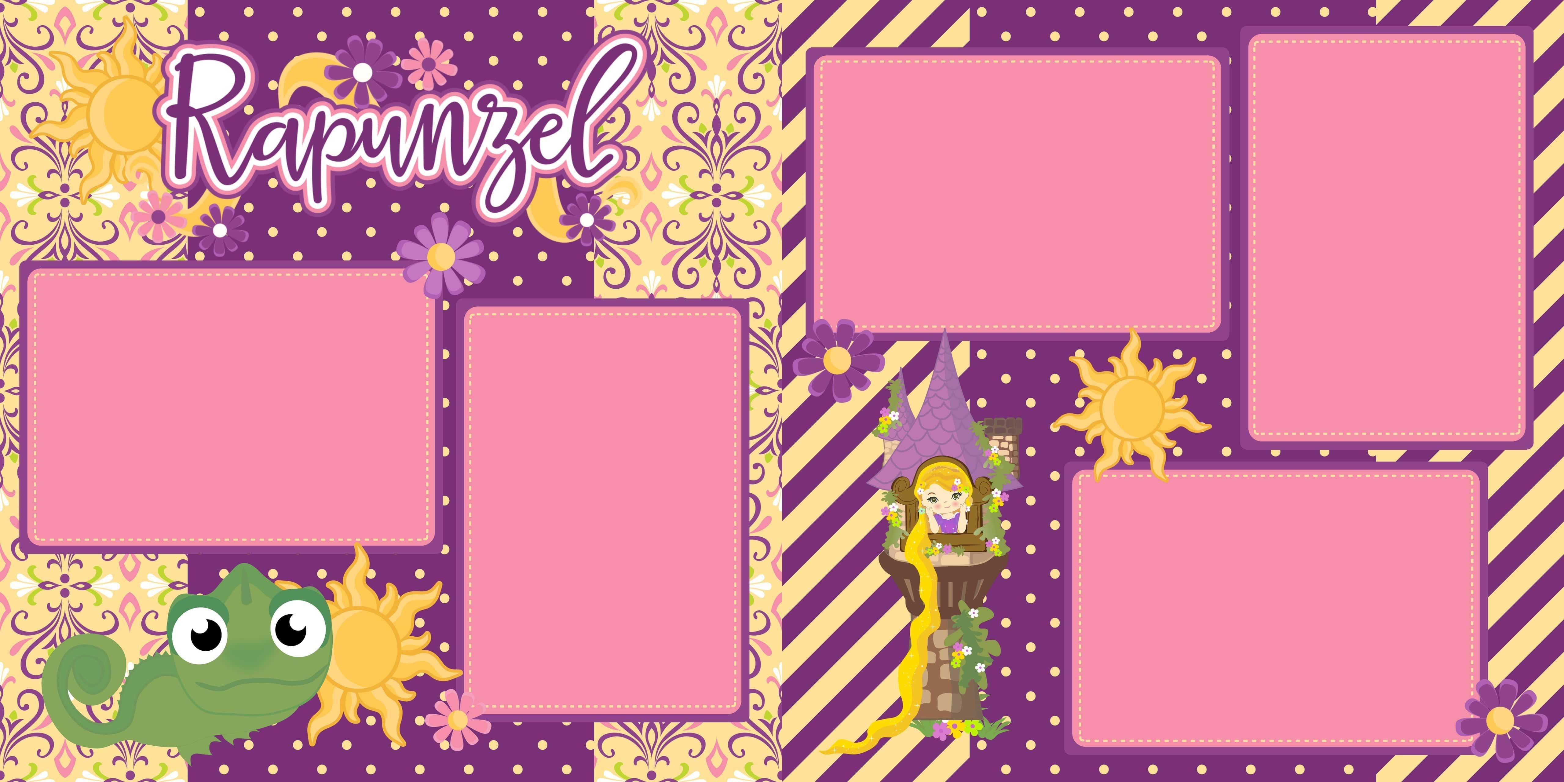 Rapunzel (2) - 12 x 12 Premade, Printed Scrapbook Pages by SSC Designs