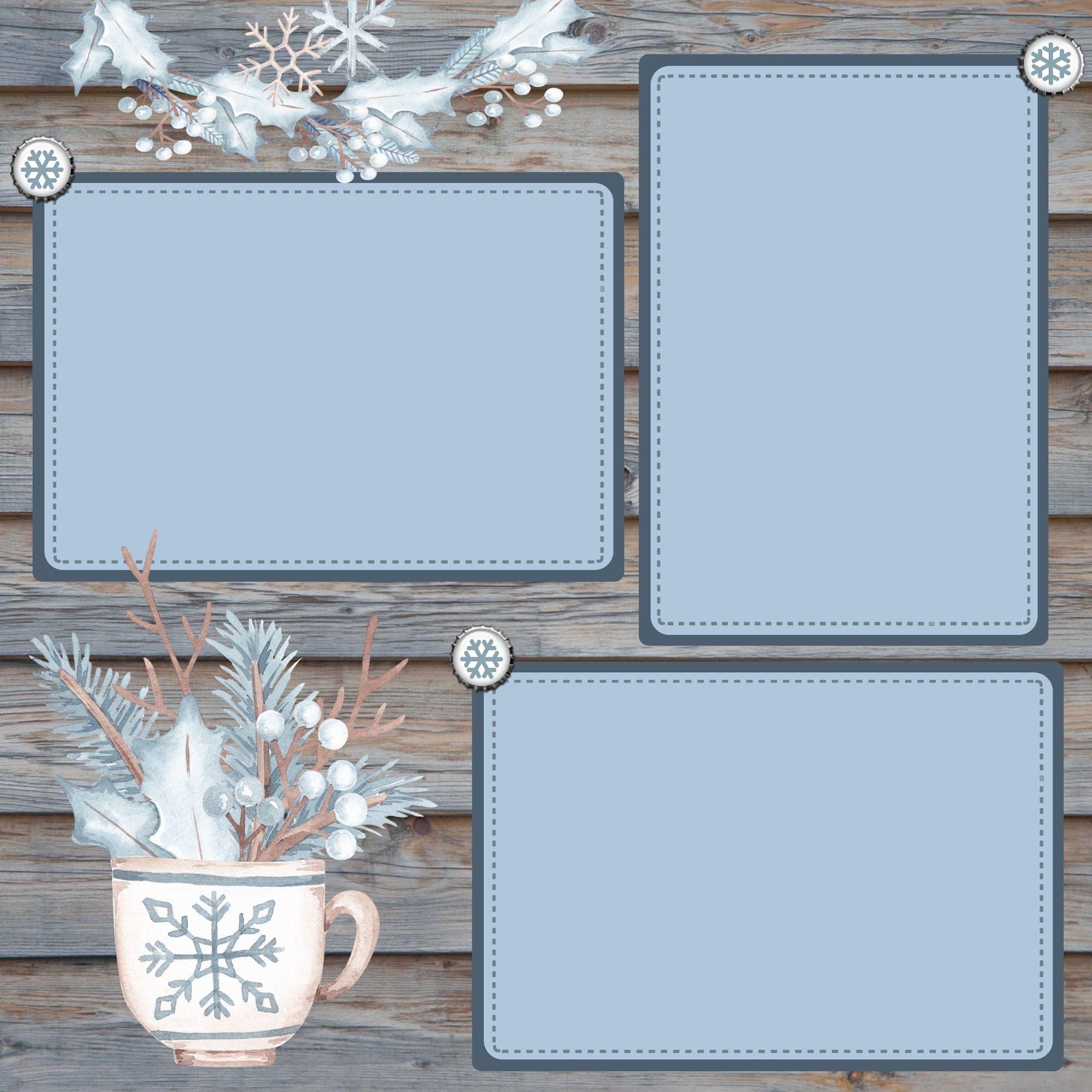 Winter Wonderland Playful Penguins (2) - 12 x 12 Premade, Printed Scrapbook Pages by SSC Designs - Scrapbook Supply Companies