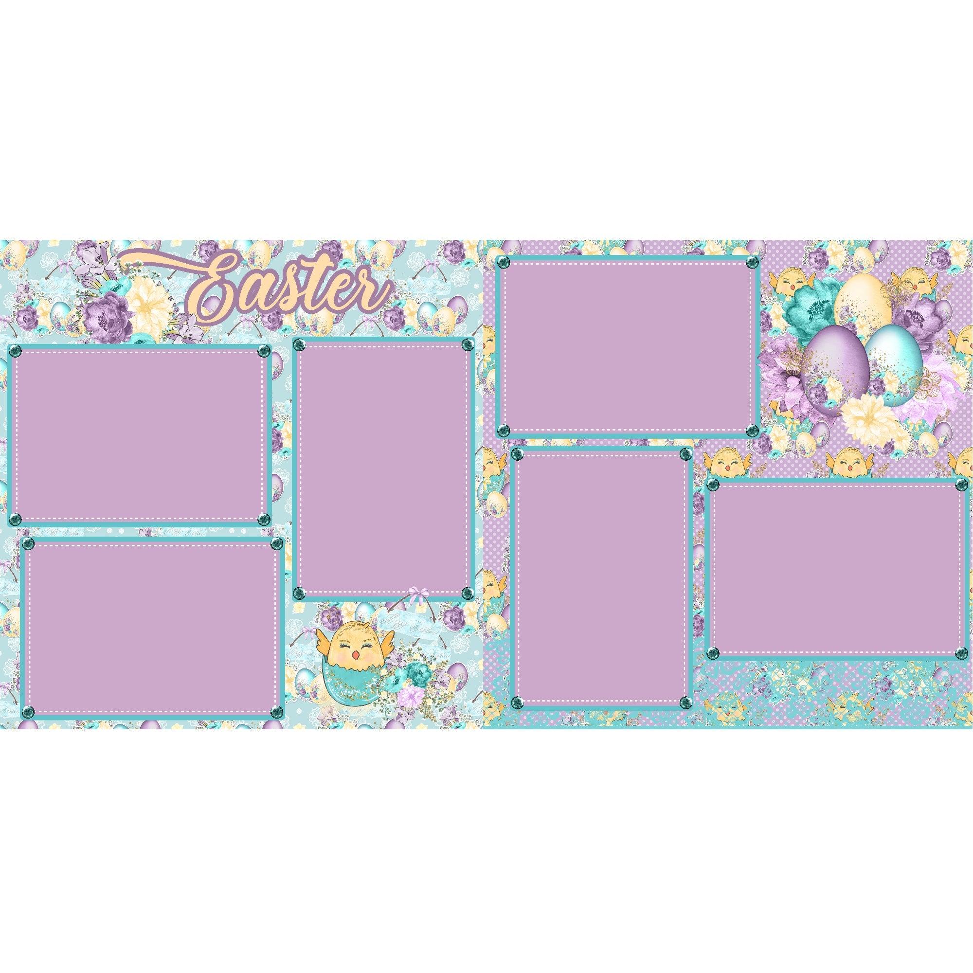 Elegant Easter (2) - 12 x 12 Premade, Printed Scrapbook Pages by SSC Designs