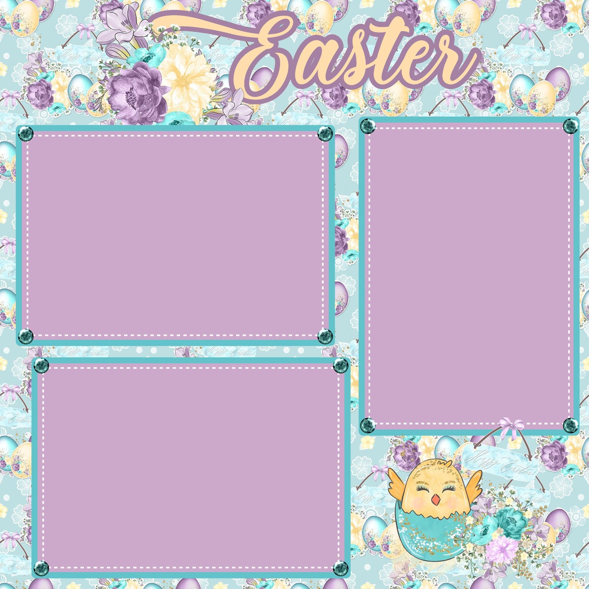 Elegant Easter (2) - 12 x 12 Premade, Printed Scrapbook Pages by SSC Designs - Scrapbook Supply Companies
