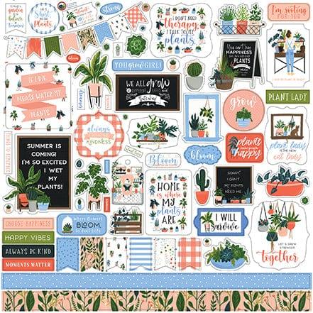 Plant Lady Collection 12 x 12 Scrapbook Sticker Sheet by Echo Park Paper - Scrapbook Supply Companies