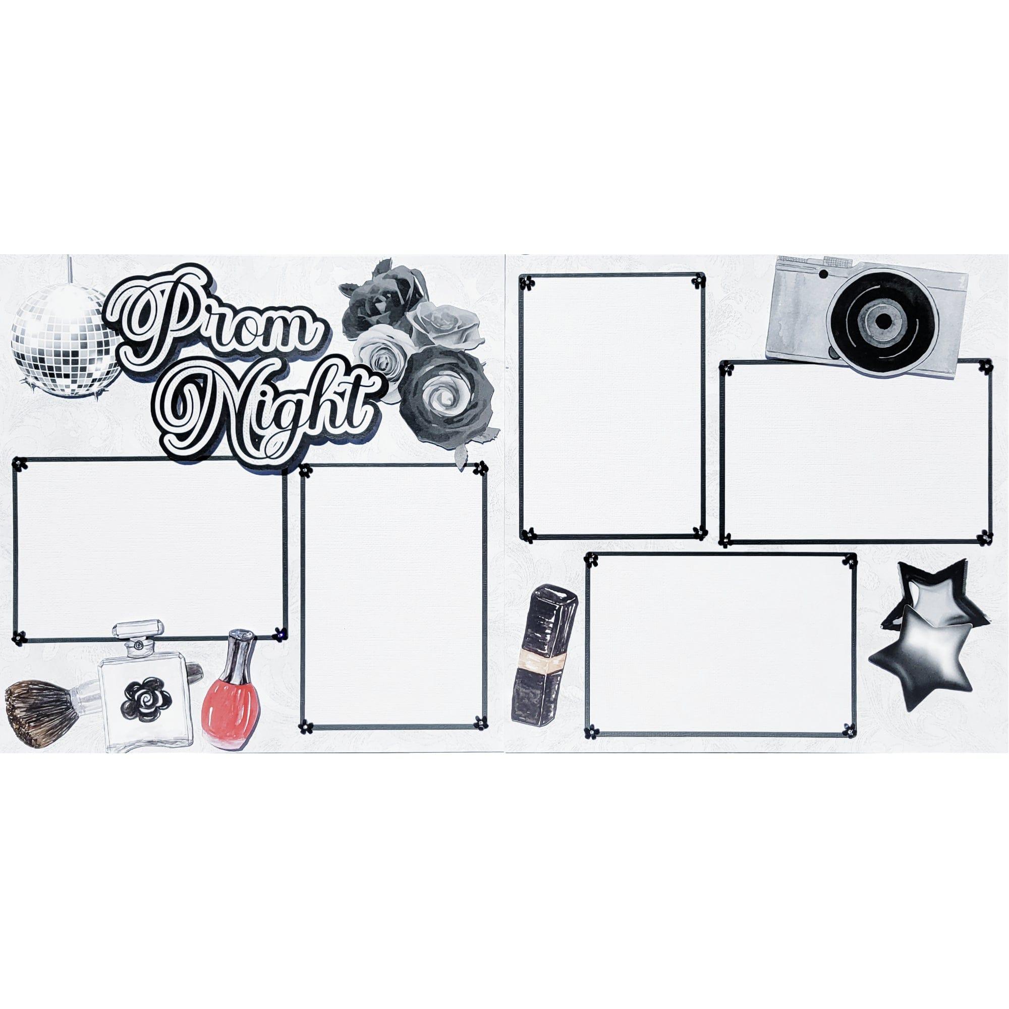 Prom Night (2) - 12 x 12 Pages, Fully-Assembled & Hand-Crafted 3D Scrapbook Premade by SSC Designs
