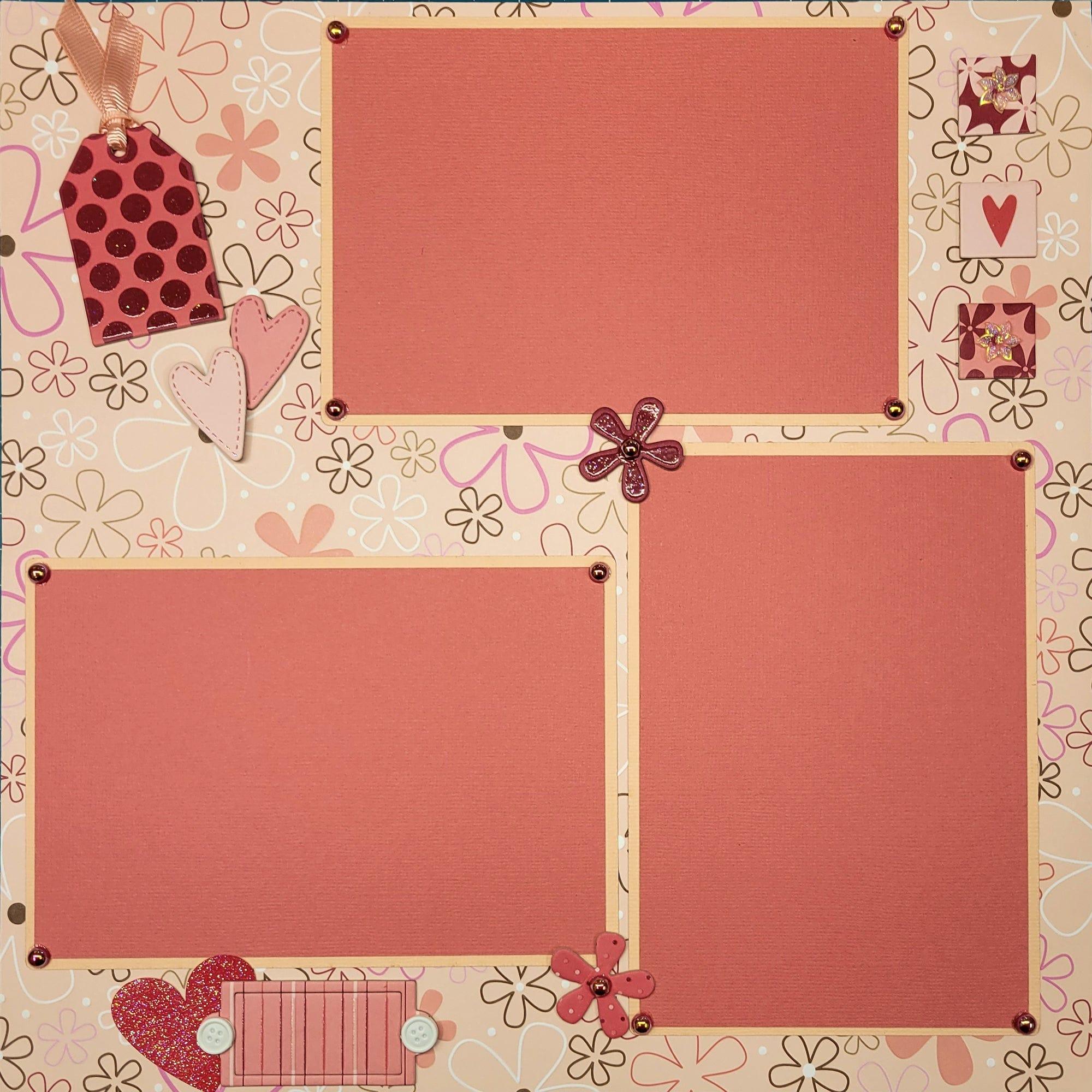 So Happy Together Pre-made Embellished with Shimmer & Embossed Paper 2 - 12 x 12 Scrapbook Premade Pages by SSC Designs - Scrapbook Supply Companies