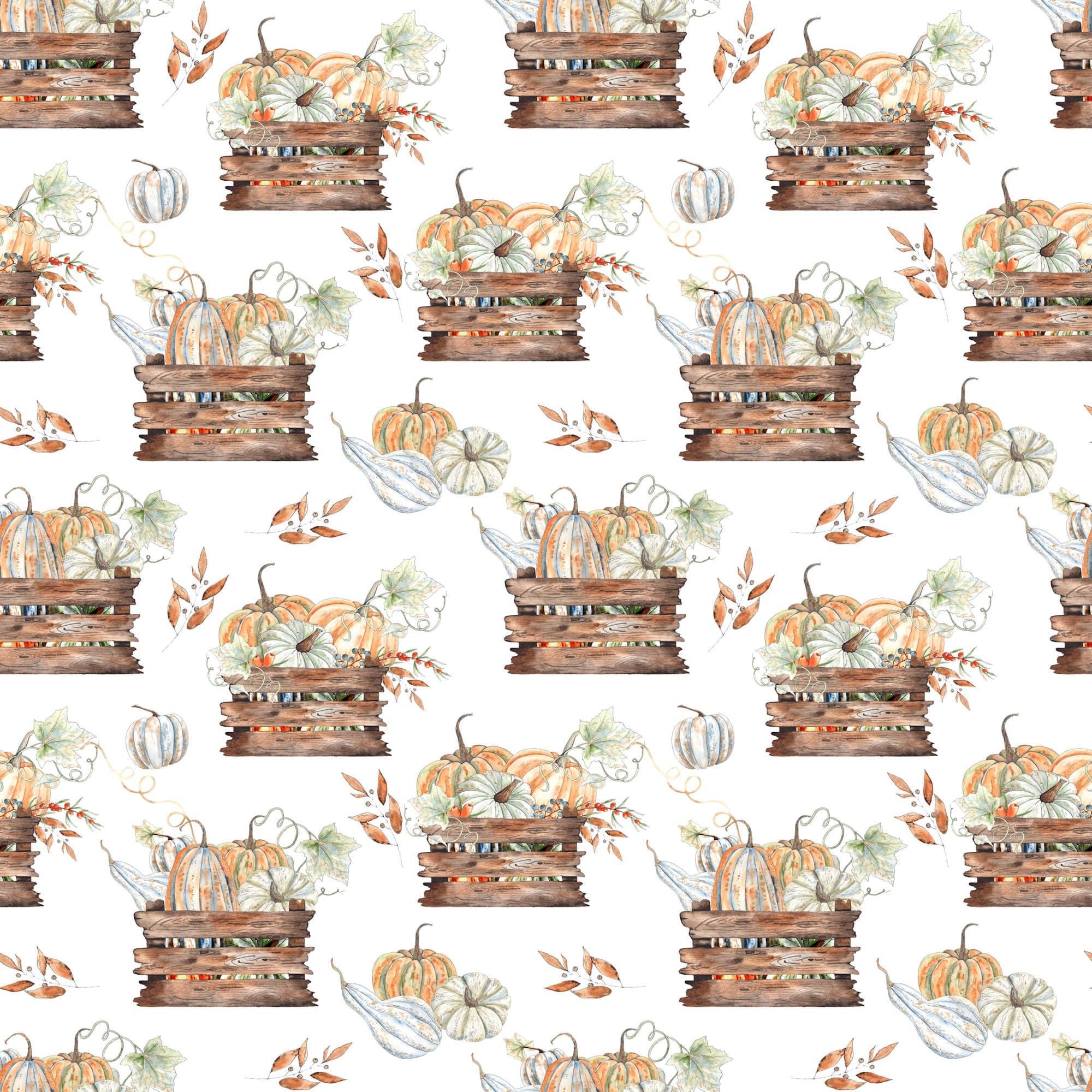 Pumpkin Patch Collection Pumpkin Harvest 12 x 12 Double-Sided Scrapbook Paper by SSC Designs - Scrapbook Supply Companies