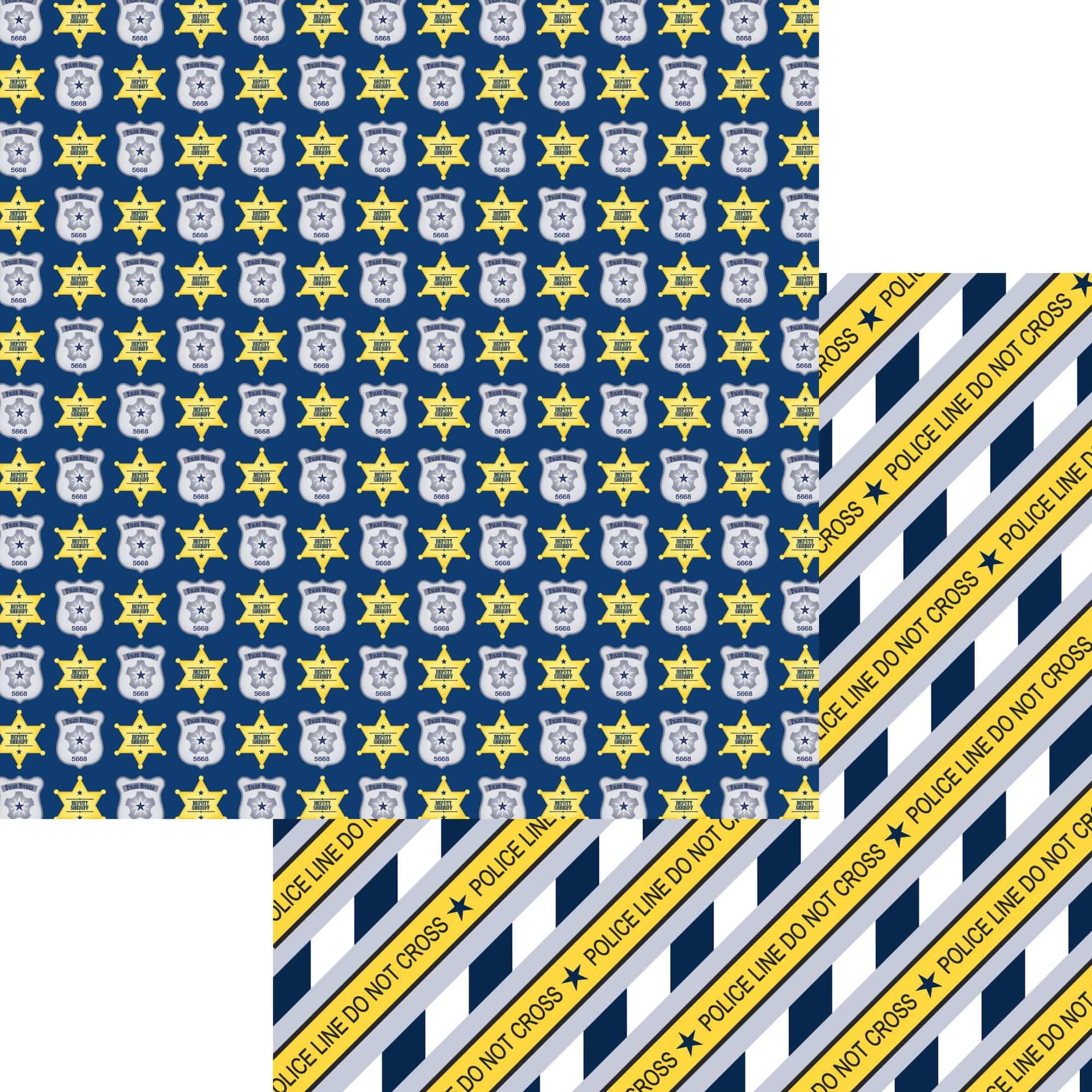 Occupation Collection Police Officer 12 x 12 Double-Sided Scrapbook Paper by SSC Designs