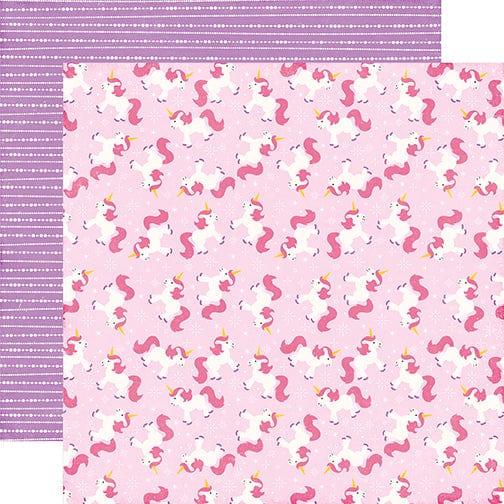 Perfect Princess Collection Magical Unicorn 12 x 12 Double-Sided Scrapbook Paper by Echo Park Paper - Scrapbook Supply Companies