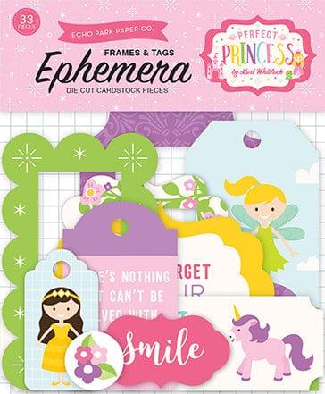 Perfect Princess Collection 5 x 5 Frames & Tags Die Cut Scrapbook Embellishments by Echo Park Paper - Scrapbook Supply Companies
