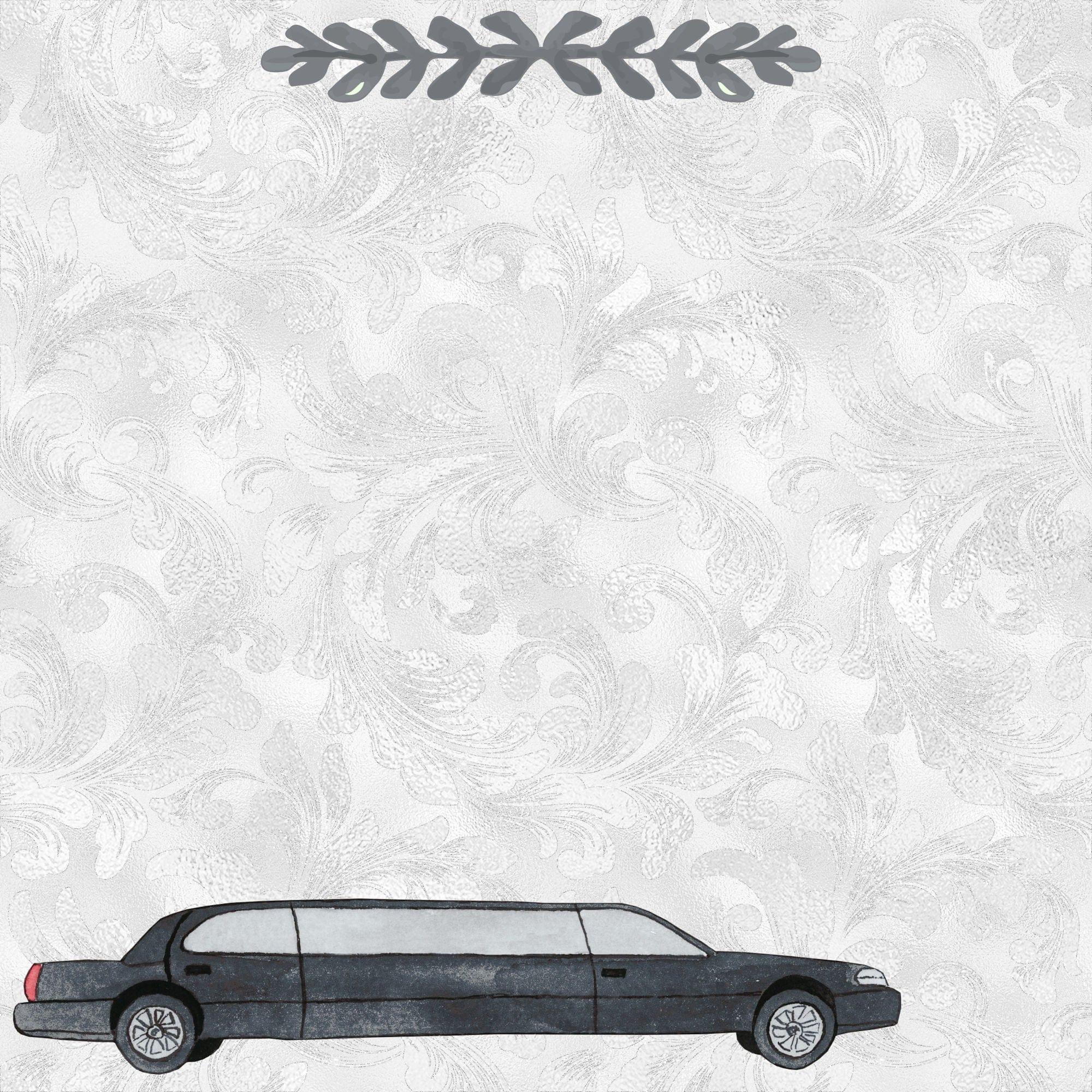 Prom Night Collection Limo Ride 12 x 12 Double-Sided Scrapbook Paper by SSC Designs - Scrapbook Supply Companies