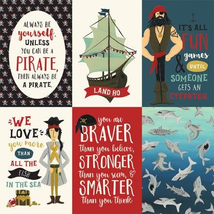 Pirate Tales Collection 4 x 6 Journaling Cards 12 x 12 Double-Sided Scrapbook Paper by Echo Park Paper - Scrapbook Supply Companies