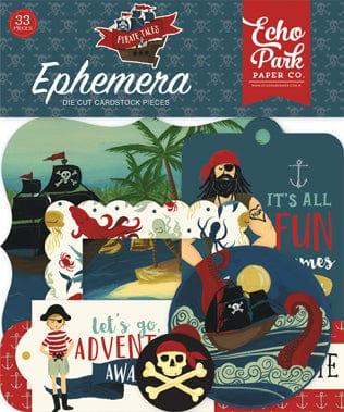 Pirate Tales Collection 5 x 5 Ephemera Die Cut Scrapbook Embellishments by Echo Park Paper - Scrapbook Supply Companies