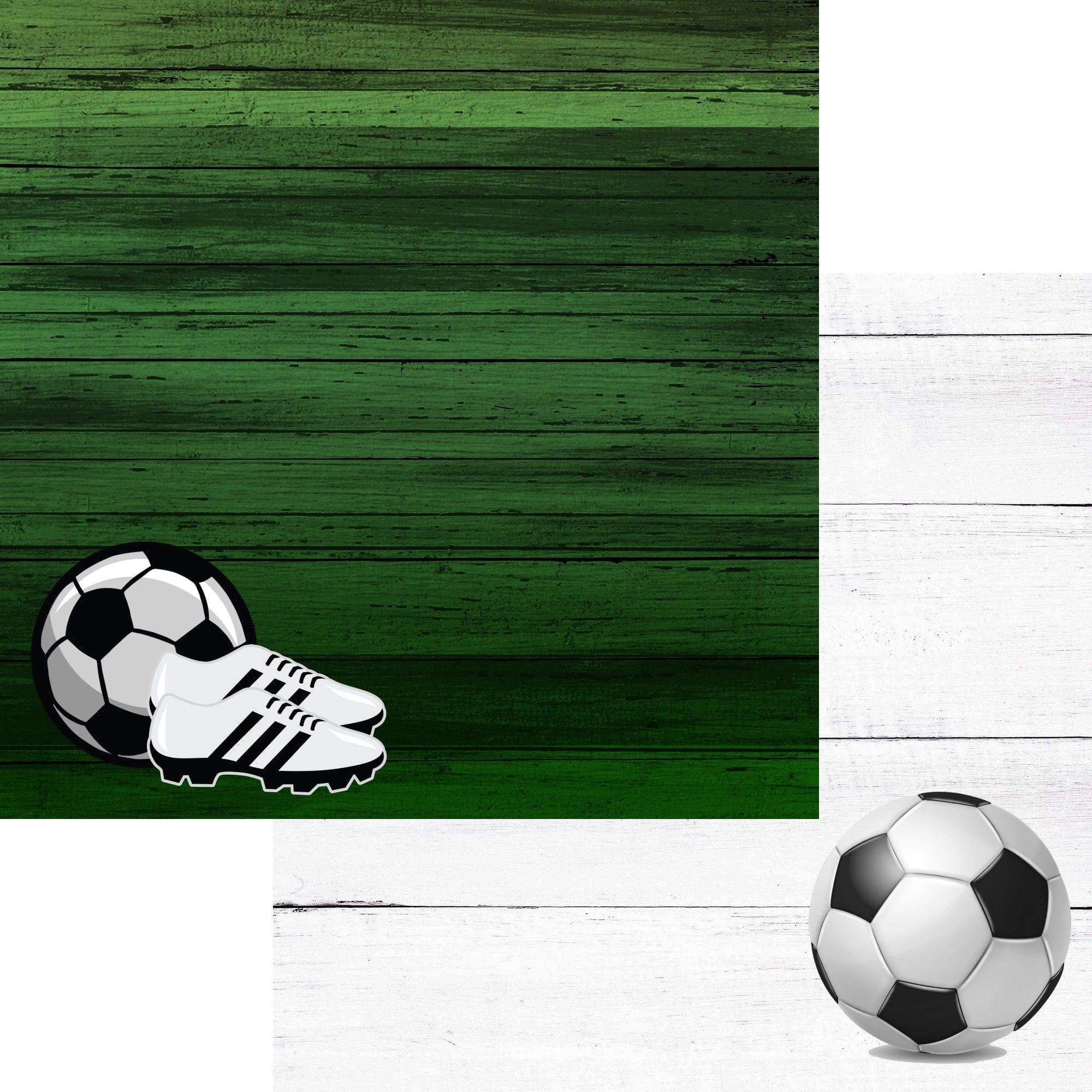Play Hard Collection Soccer 12 x 12 Double-Sided Scrapbook Paper by SSC Designs