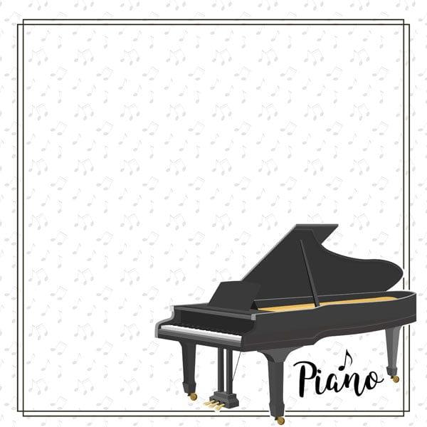 Musical Note Collection Piano 12 x 12 Double-Sided Scrapbook Paper By Scrapbook Customs - Scrapbook Supply Companies