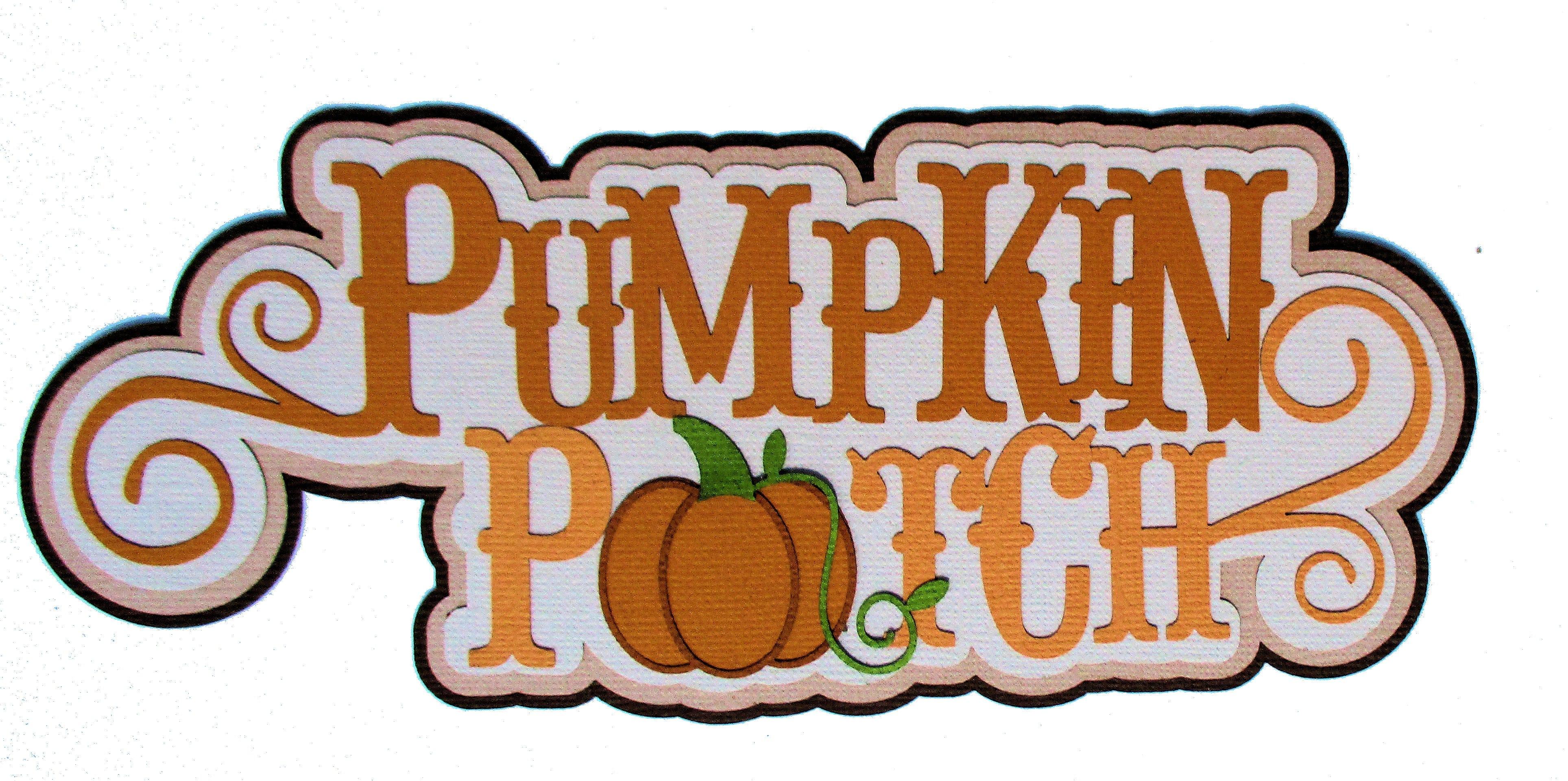 Pumpkin Patch 3 x 7 Title Laser Cut Scrapbook Embellishment by SSC Laser Designs