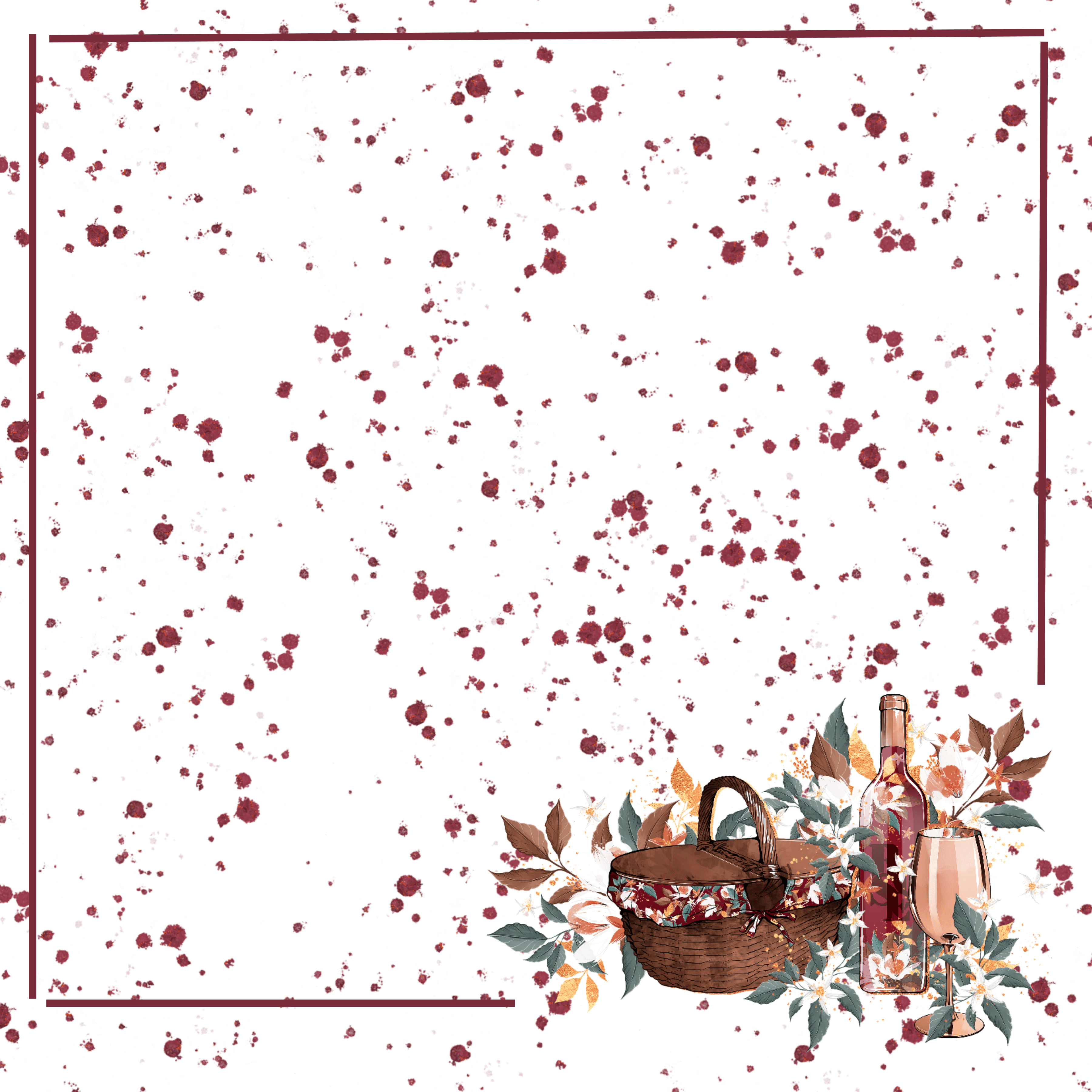 Frou Frou's It's A Rose Day Collection Perfect Picnic 12 x 12 Double-Sided Scrapbook Paper by SSC Designs - Scrapbook Supply Companies