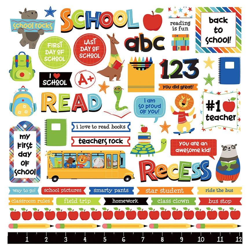 Recess Collection 12 x 12 Cardstock Scrapbook Sticker Sheet by Photo Play Paper - Scrapbook Supply Companies