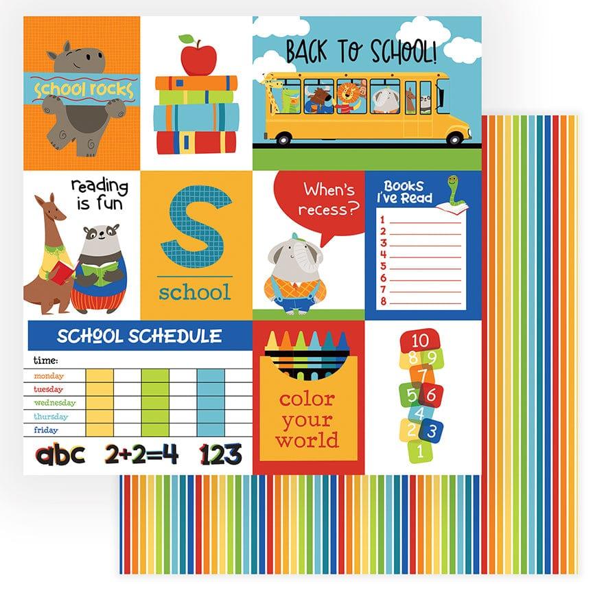 Recess Collection Back to School 12 x 12 Double-Sided Scrapbook Paper by Photo Play Paper - Scrapbook Supply Companies