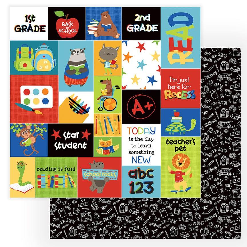 Recess Collection Star Student 12 x 12 Double-Sided Scrapbook Paper by Photo Play Paper - Scrapbook Supply Companies