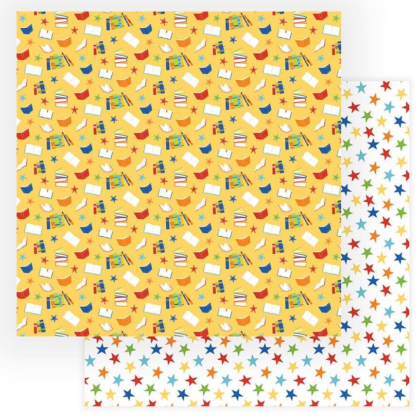 Recess Collection Reading is Fun 12 x 12 Double-Sided Scrapbook Paper by Photo Play Paper - Scrapbook Supply Companies