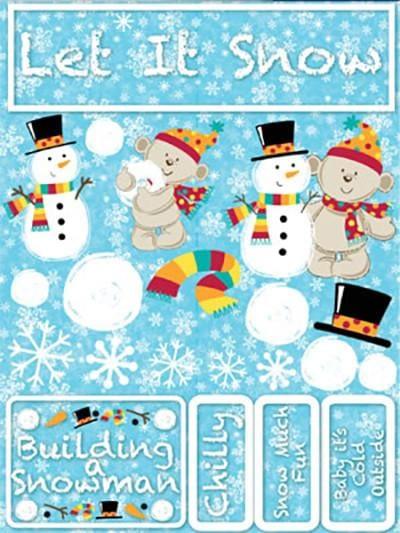 Signature Series Collection Let It Snow 5 x 6 Scrapbook Embellishment by Reminisce - Scrapbook Supply Companies