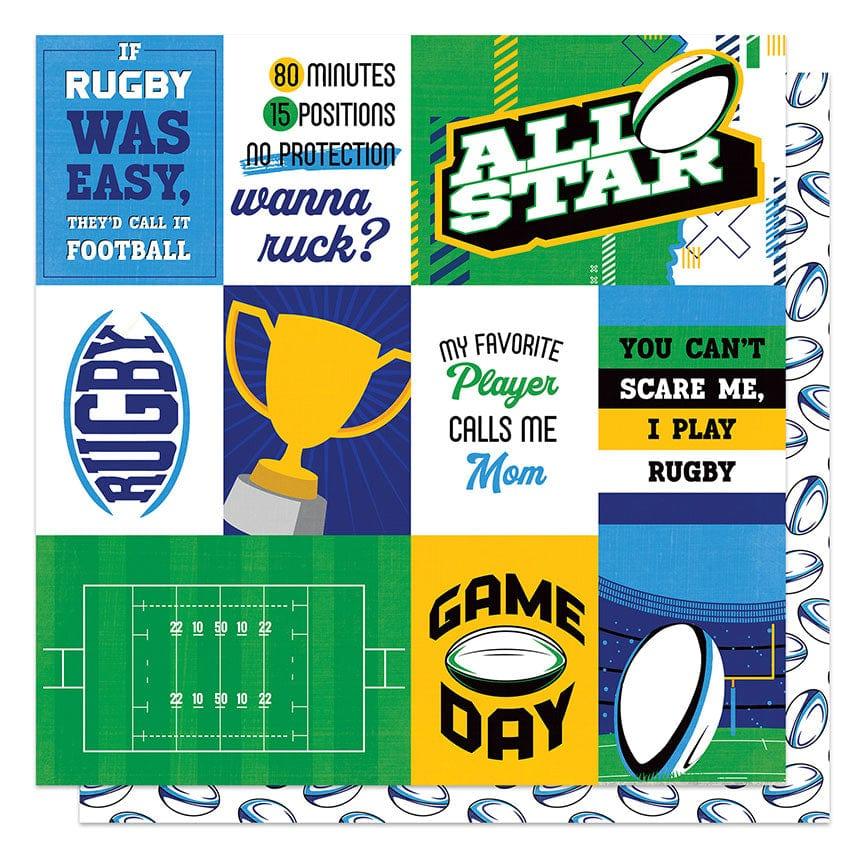 MVP Rugby Collection Game Day 12 x 12 Double-Sided Scrapbook Paper by Photo Play Paper - Scrapbook Supply Companies