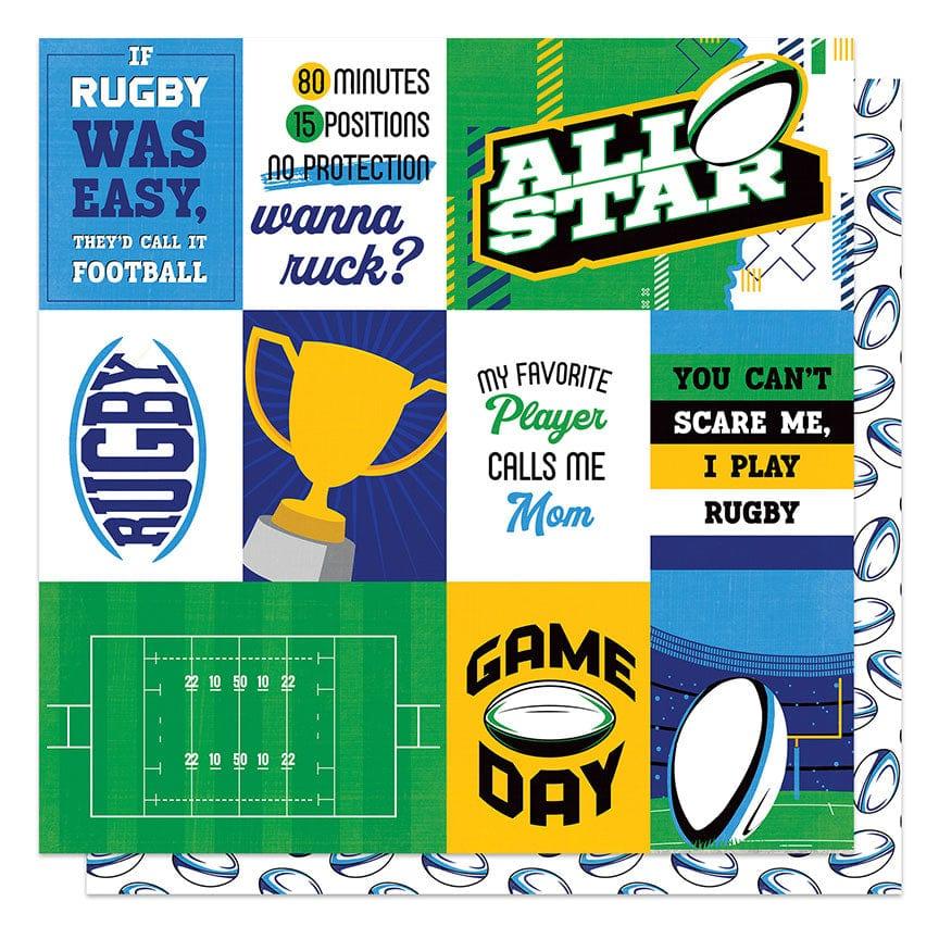 MVP Rugby Collection 12 x 12 Paper & Sticker Collection Pack by Photo Play Paper - Scrapbook Supply Companies