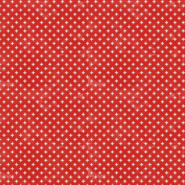 Covid-19 Collection Red Cross 12 x 12 Double Sided Scrapbook Paper by Scrapbook Customs - Scrapbook Supply Companies