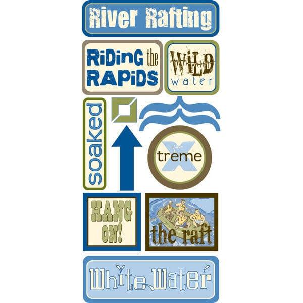 River Printable Sticker Scrapbook Customs | Outdoor River Rafting Scrapbook Sticker