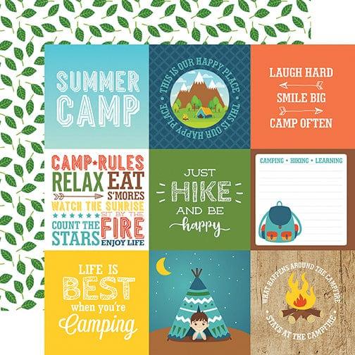 Summer Adventure Collection 4x4 Journaling Cards 12 x 12 Double-Sided Scrapbook Paper by Echo Park Paper