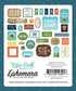 Summer Adventure Collection 5 x 5 Ephemera Die Cut Scrapbook Embellishments by Echo Park Paper - Scrapbook Supply Companies