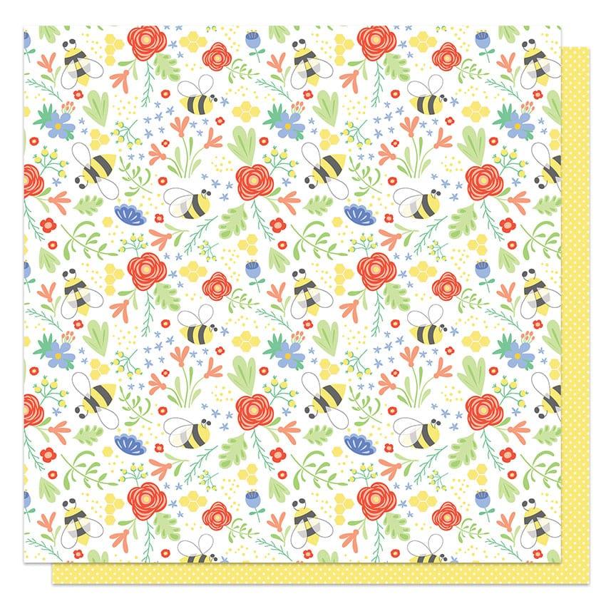 Showers and Flowers Collection Time To Bloom 12 x 12 Double-Sided Scrapbook Paper by Photo Play Paper