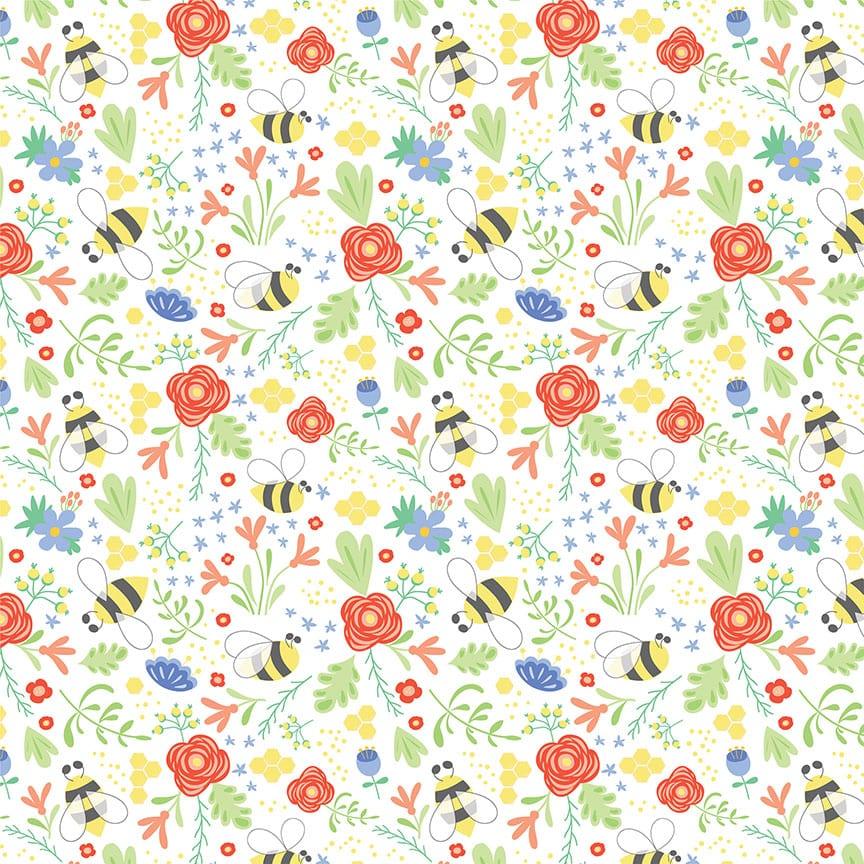 Showers and Flowers Collection Time To Bloom 12 x 12 Double-Sided Scrapbook Paper by Photo Play Paper - Scrapbook Supply Companies