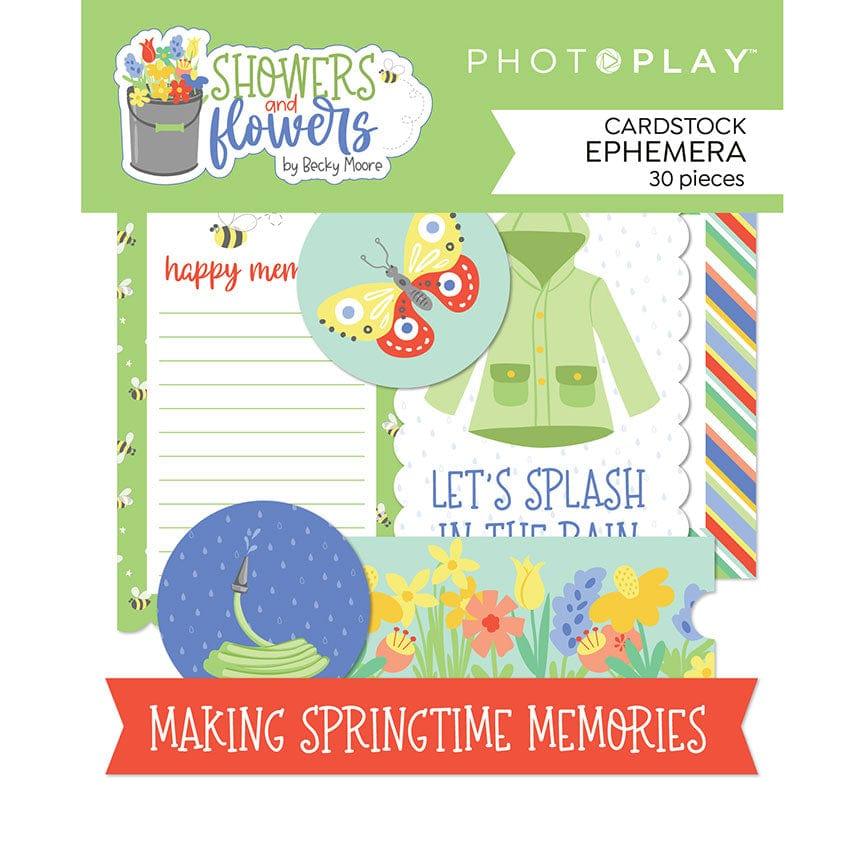 Showers and Flowers Collection 5 x 5 Die Cut Scrapbook Embellishments by Photo Play Paper