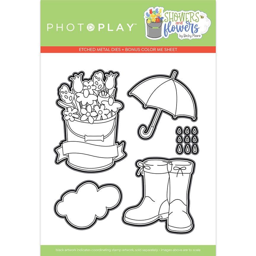 Showers and Flowers Collection Coordinating Metal Die Set by Photo Play Paper