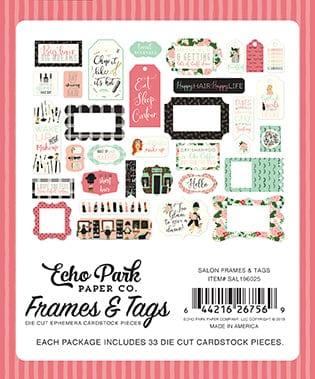 Salon Collection 5 x 5 Frames & Tags Die Cut Scrapbook Embellishments by Echo Park Paper - Scrapbook Supply Companies