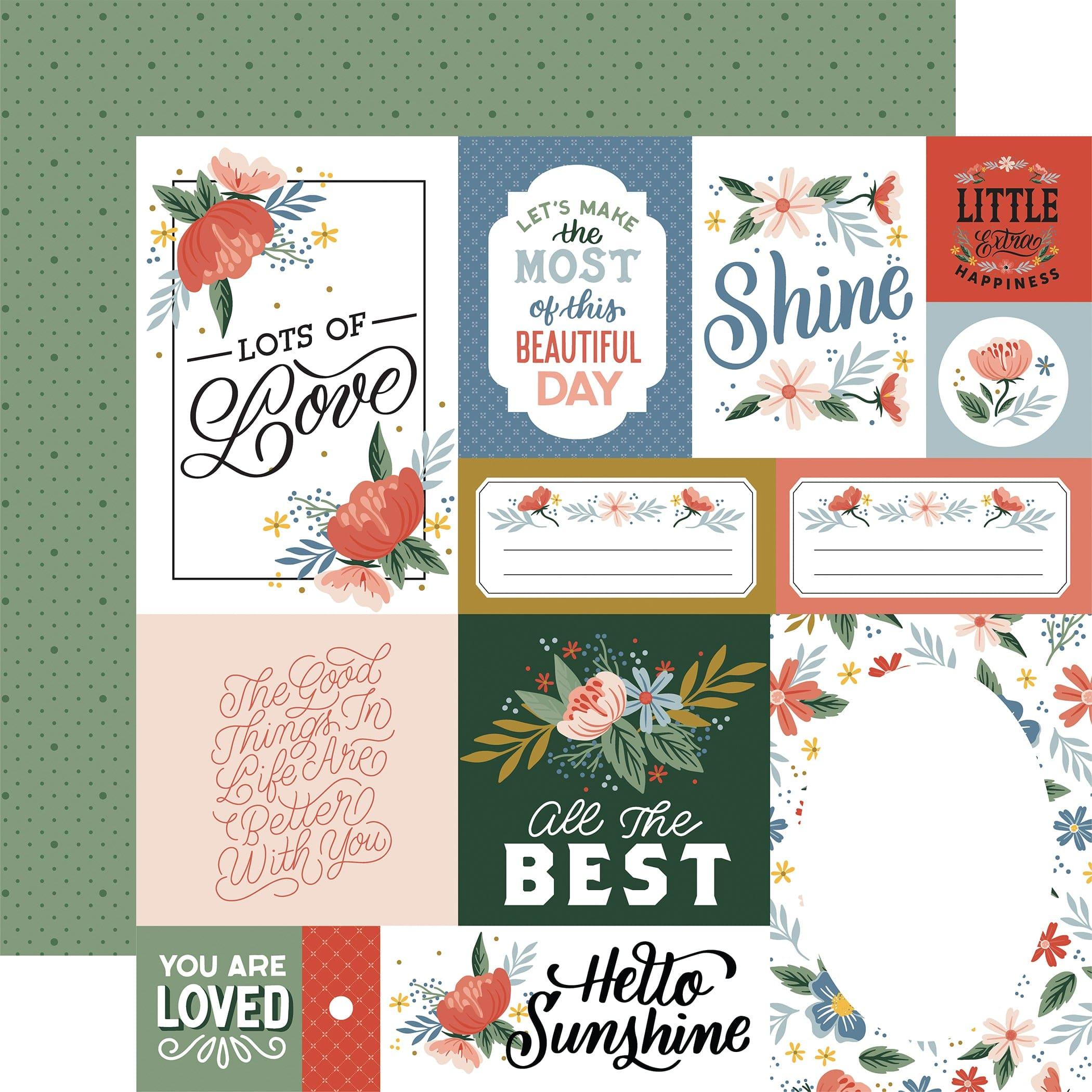 Salutations No. 2 Collection Multi Journaling Cards 12 x 12 Double-Sided Scrapbook Paper by Echo Park Paper