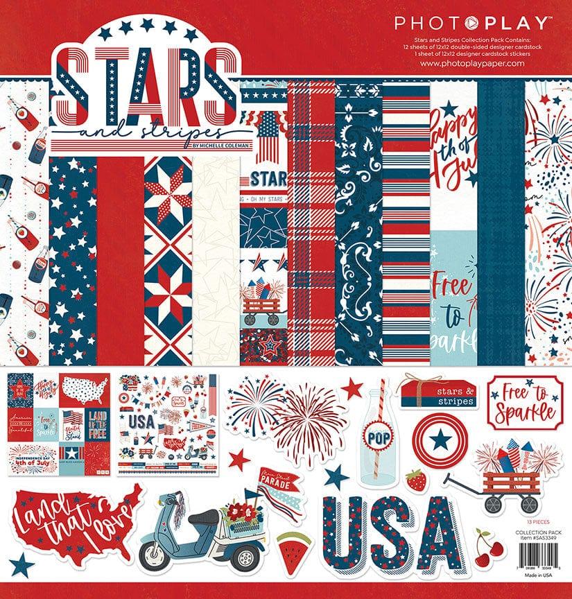 Stars & Stripes Collection 12 x 12 Paper & Sticker Collection Pack by Photo Play Paper - Scrapbook Supply Companies