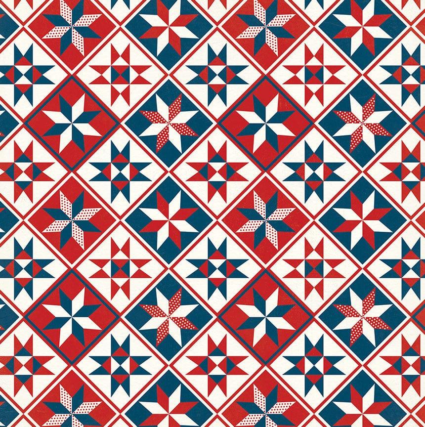 Stars & Stripes Collection Honor 12 x 12 Double-Sided Scrapbook Paper by Photo Play Paper - Scrapbook Supply Companies