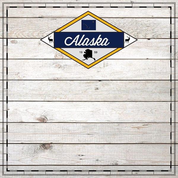 Sightseeing Collection Alaska Wood 12 x 12 Scrapbook Paper by Scrapbook Customs - Scrapbook Supply Companies