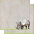 African Safari Collection Rhino 12 x 12 Double-Sided Scrapbook Paper by Scrapbook Customs - Scrapbook Supply Companies